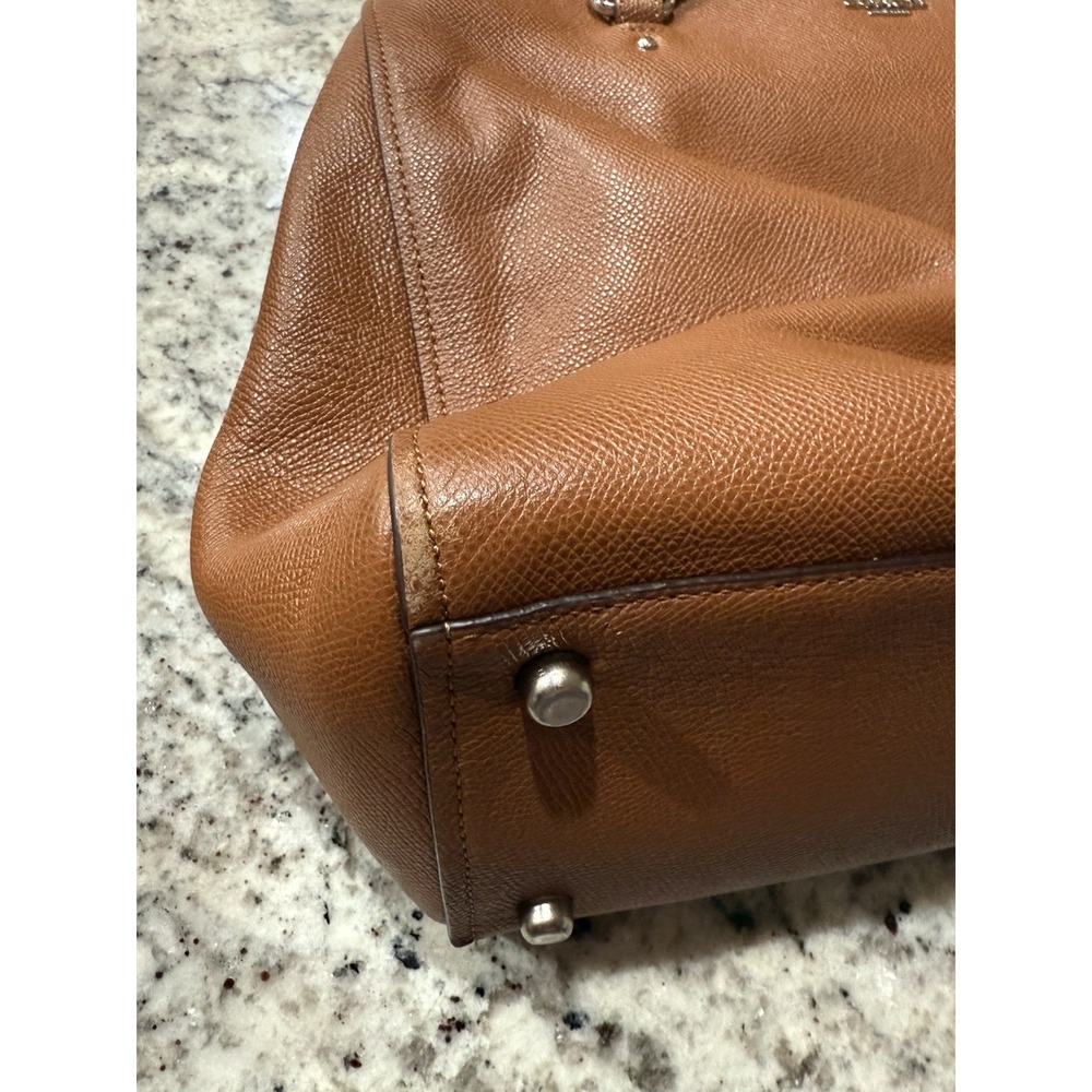 Coach Stanton Carryall in Crossgrain Leather Silver Saddle F37148 Tan Brown - Picture 16 of 16